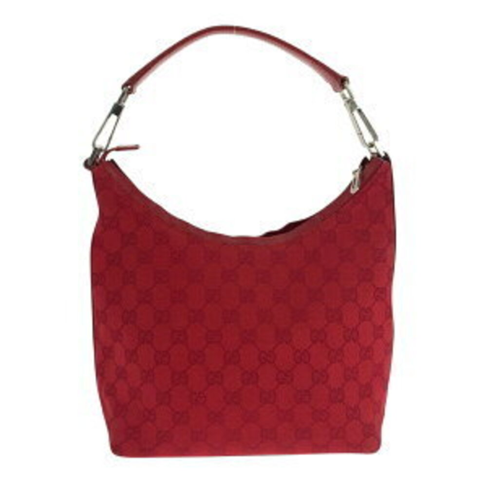 Gucci hobo leather handle shoulder bag GG red
